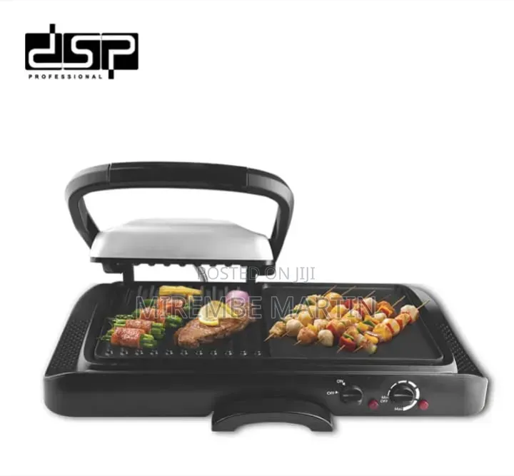 DSP 2 in 1 Contact Grill Machine Griddle Pan Non-Stick 2 in 1