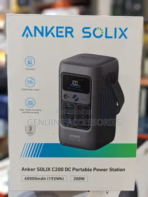 Anker Solix C200 DC Power Bank 60000mah (192wh) 200w Power Station