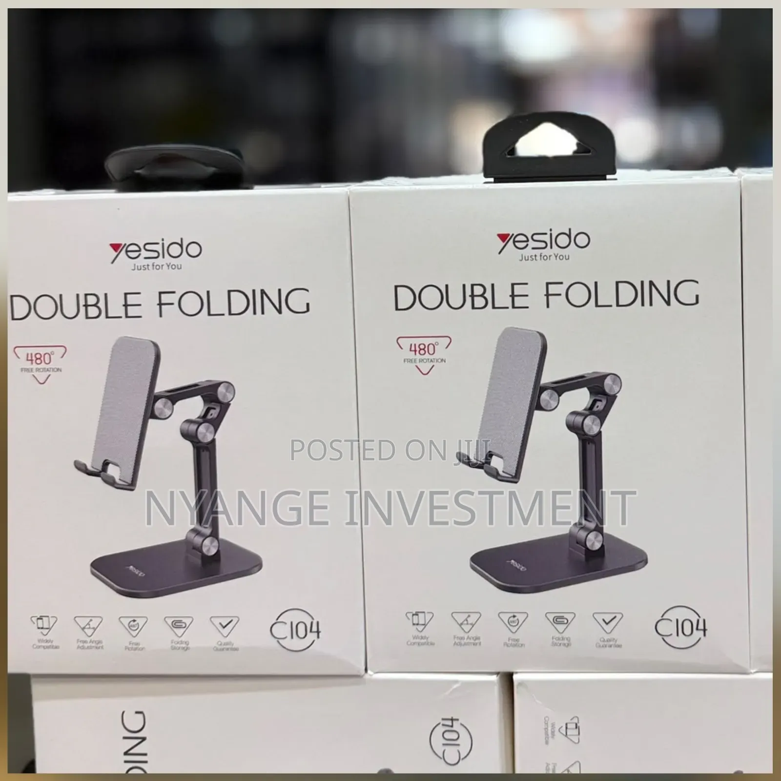 Yesido C104 Double Folding Desktop Phone Stand.