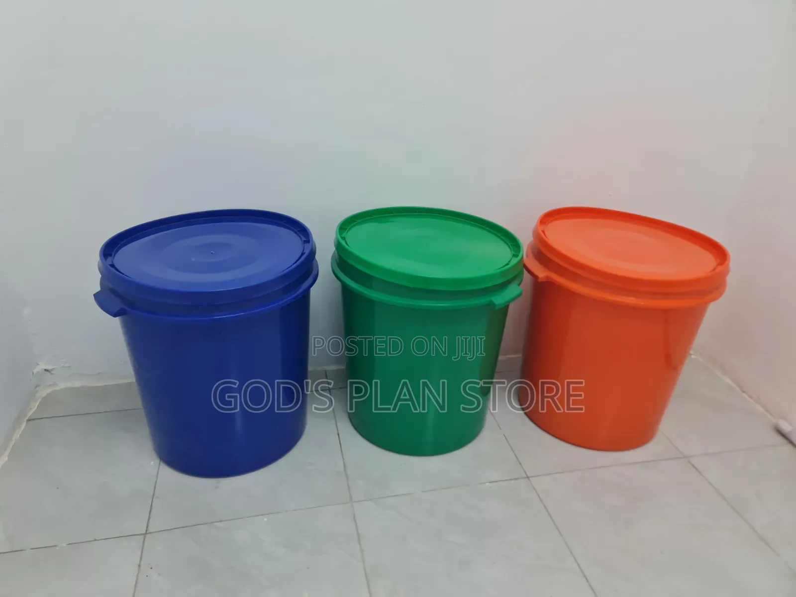 40-Litres Green Plastic Buckets Plastic Buckets