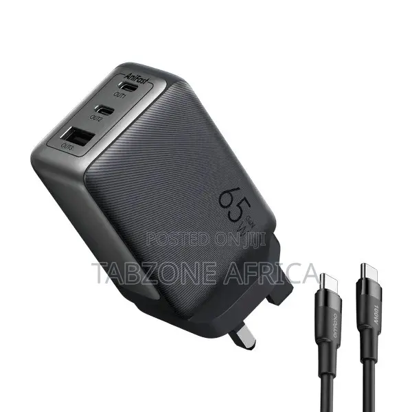 Oraimo HyperGaN 65W All-in-One GaN Charger + 1m Type-C 100W Cable