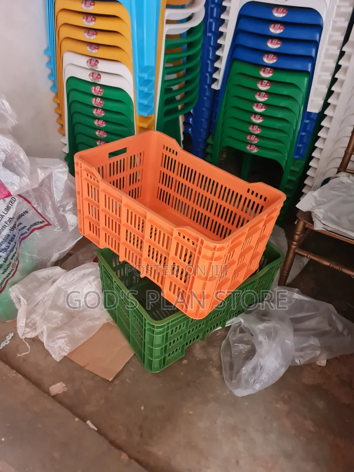 Orange Plastic Crates Plastic Crates Foe Harvest Storage Fruit