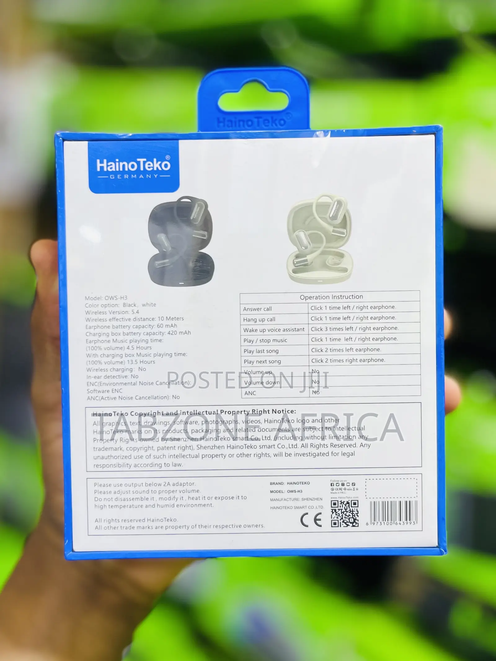 HainoTeko OpenFit OWS-H3 Open-Ear Wireless Headphones