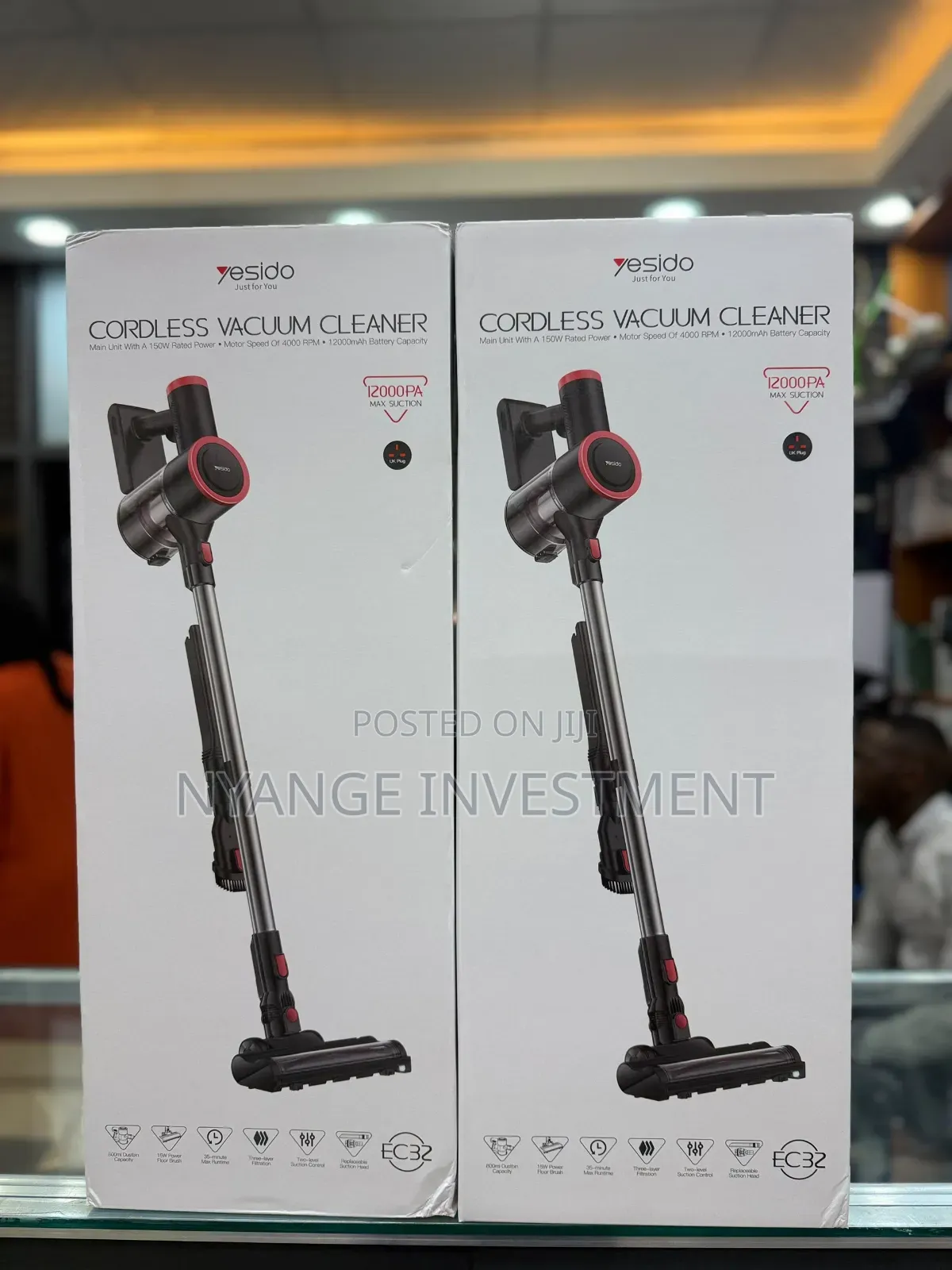 Yesido EC32 Handheld Wireless Vacuum Cleaner 12000Pa Suction