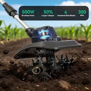 Cordless Tiller Cultivator,500W