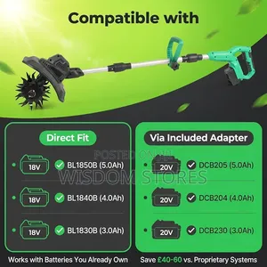 Cordless Tiller Cultivator,500W