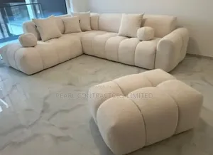 Sofas/ Bubble Lsofa With an Extension Pouf.