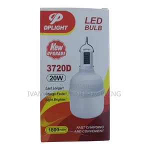 DPLIGHT Rechargeable LED Bulb – 20W, 1800mAh, USB Charging