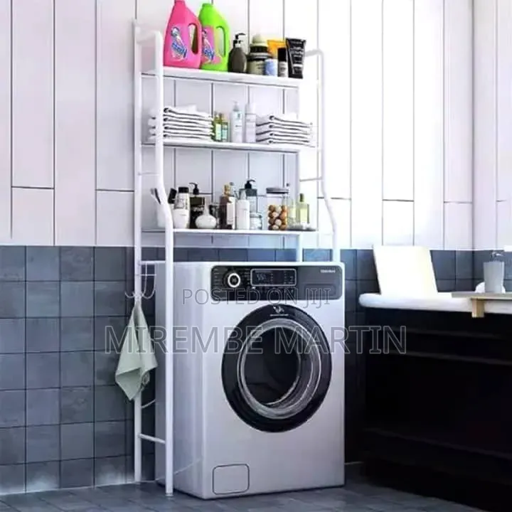 3 Layer Metal Washing Machine Storage Shelf Rack,Space Saver Organizer