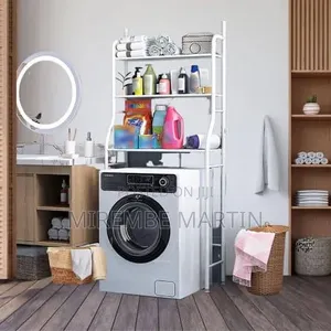 3 Layer Metal Washing Machine Storage Shelf Rack,Space Saver Organizer