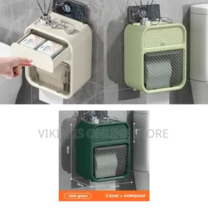 Wall Mounted Dual Storage Tissue Box