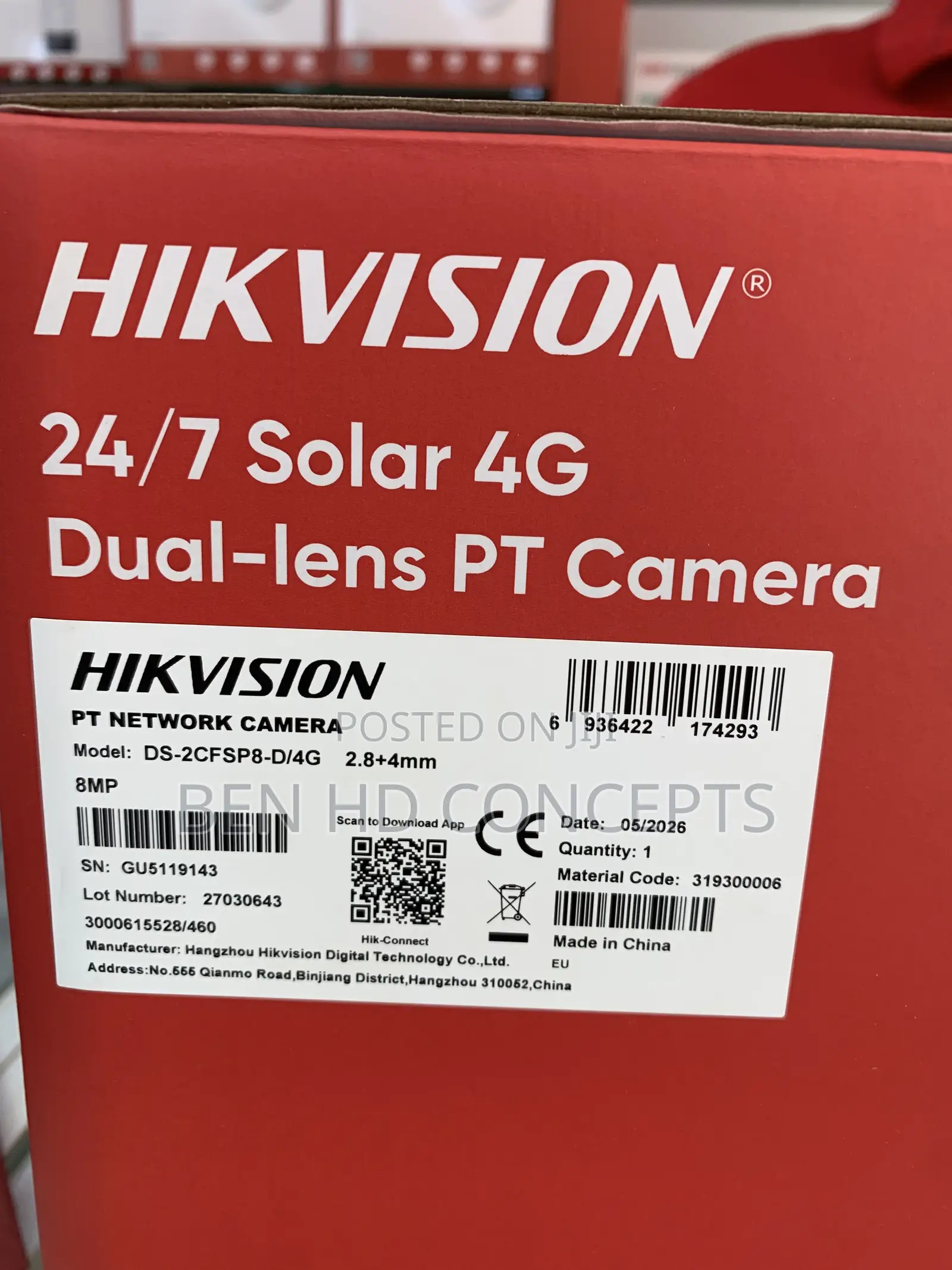 CCTV CAMERA 24/7 Solar 4G Dual Lense Camera PT