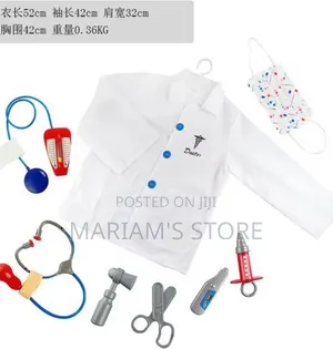 Children's Doctor Dress-Up and Role-Play Costume Set,
