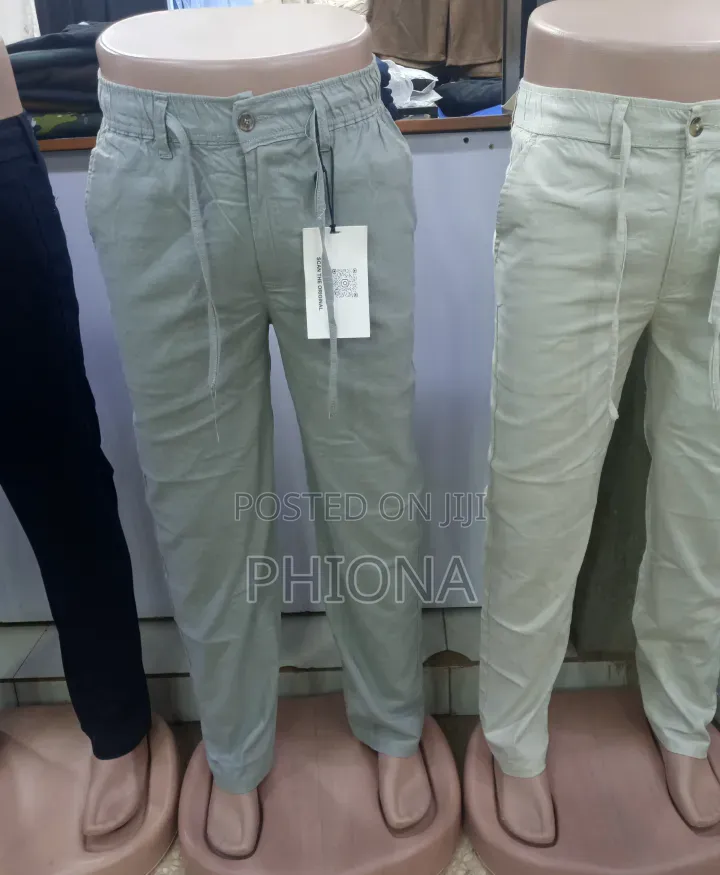 Men's Long Casual Satin Trousers