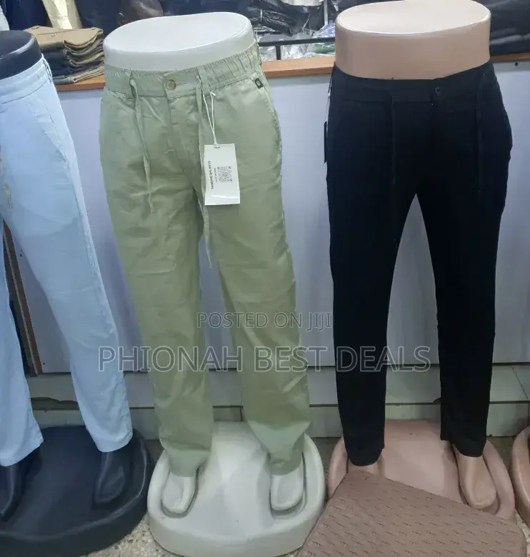 Men's Long Casual Satin Trousers