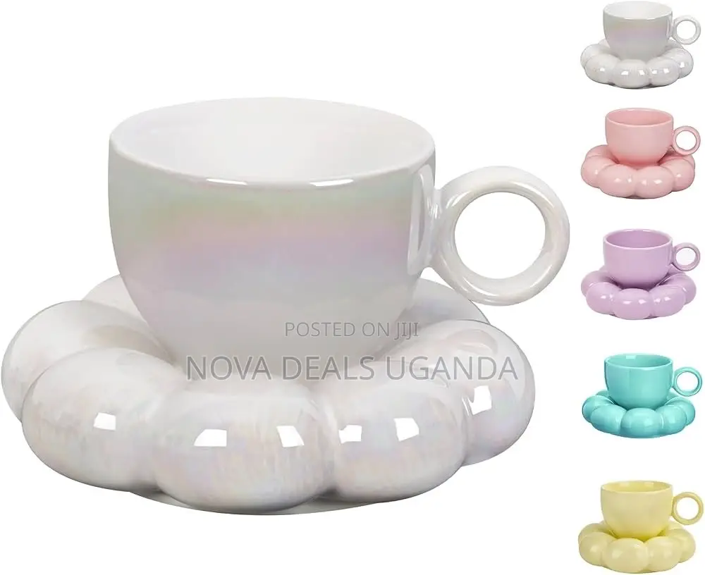 Cute Sunflower Coffee Mug for Women,Tea Cup and Saucer Set