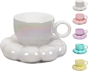 Cute Sunflower Coffee Mug for Women,Tea Cup and Saucer Set