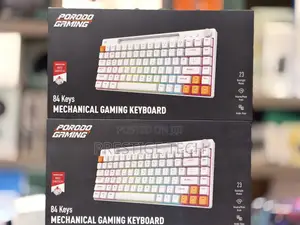 Porodo Wired Mechanical Keyboard 84 Keys, Backlit and Rotary Knob