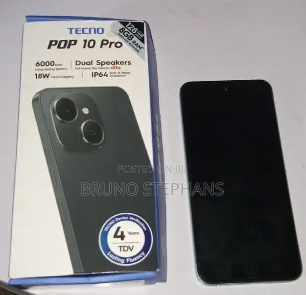 New Tecno Pop 10 Pro 128 GB Black