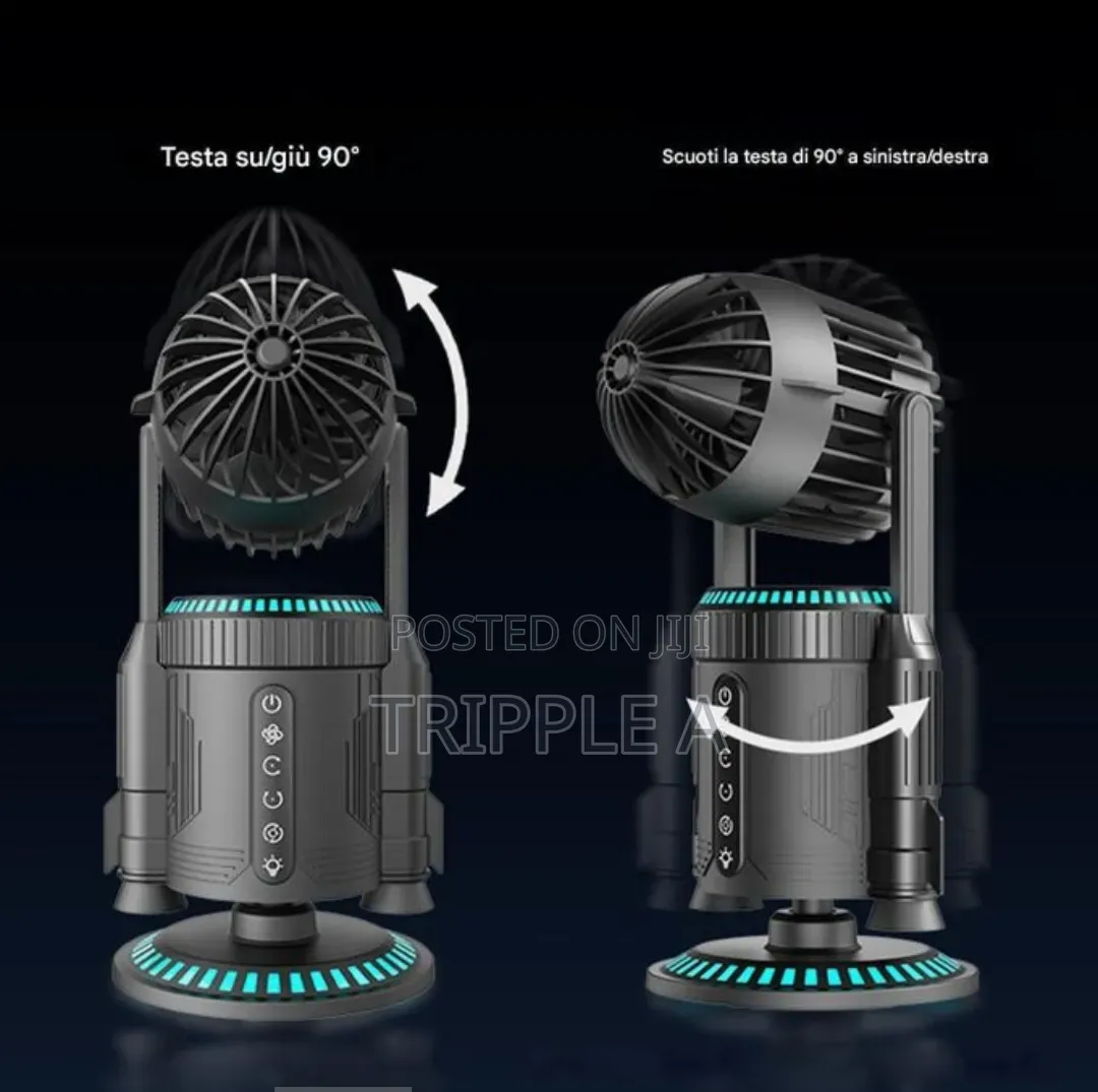 Rocket Shape Rechargeable Personal Desk Fan