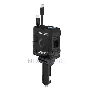 120W Super Fast Car Charger – 4-in-1 Retractable Cable Adapter