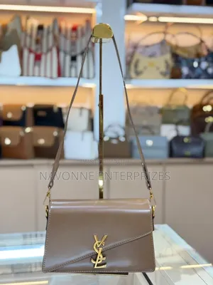 Asymmetric Flap Leatherette Crossbody Bag With Gold Logo Accent