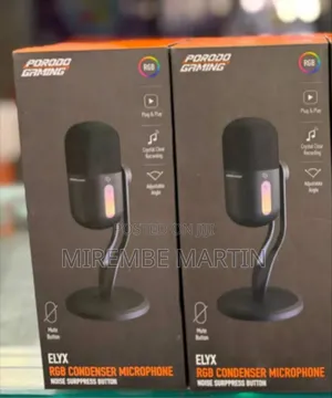 Porodo Gaming Elyx RGB Cndenser Microphone With Noise Suppress Button