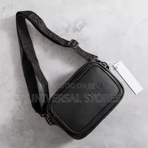 Luxury Essentials Men's Waist Packs Letter Logo Leather