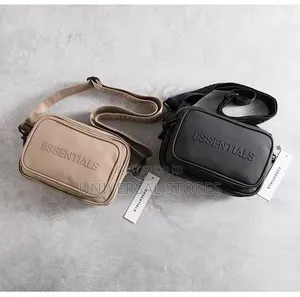 Luxury Essentials Men's Waist Packs Letter Logo Leather