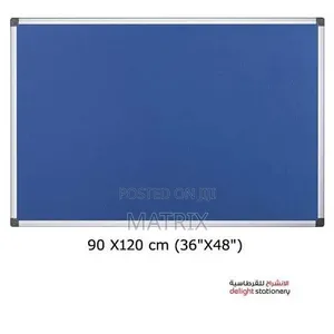 Notice Board (90×120cm) With 1 Packet Free Push Pins-Blue