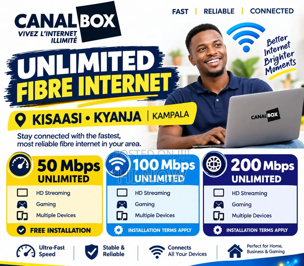 CanalBox Unlimited Fibre Internet – Kisaasi ,Kyanja