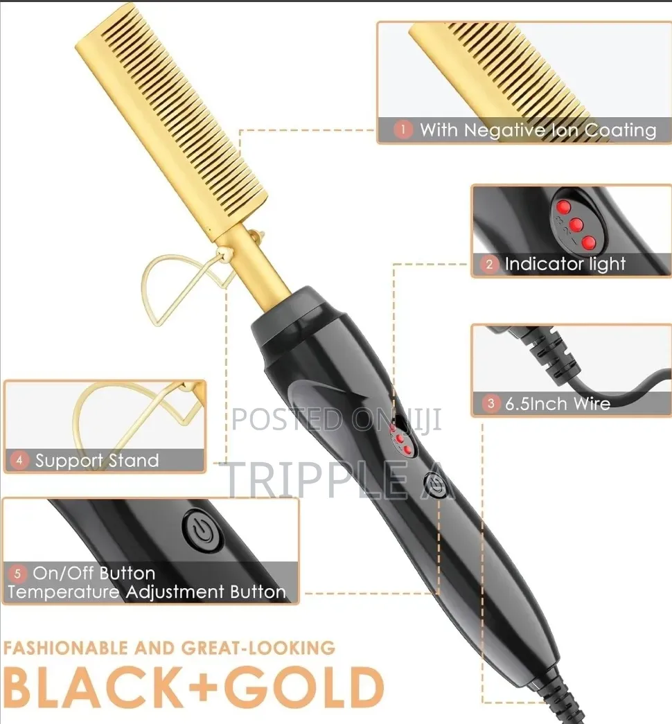 Adjustable Temperature Hot Press Hair Comb