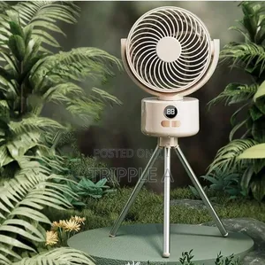 Outdoor Rechargeable Fan With Tripod Feet