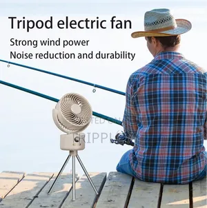 Outdoor Rechargeable Fan With Tripod Feet