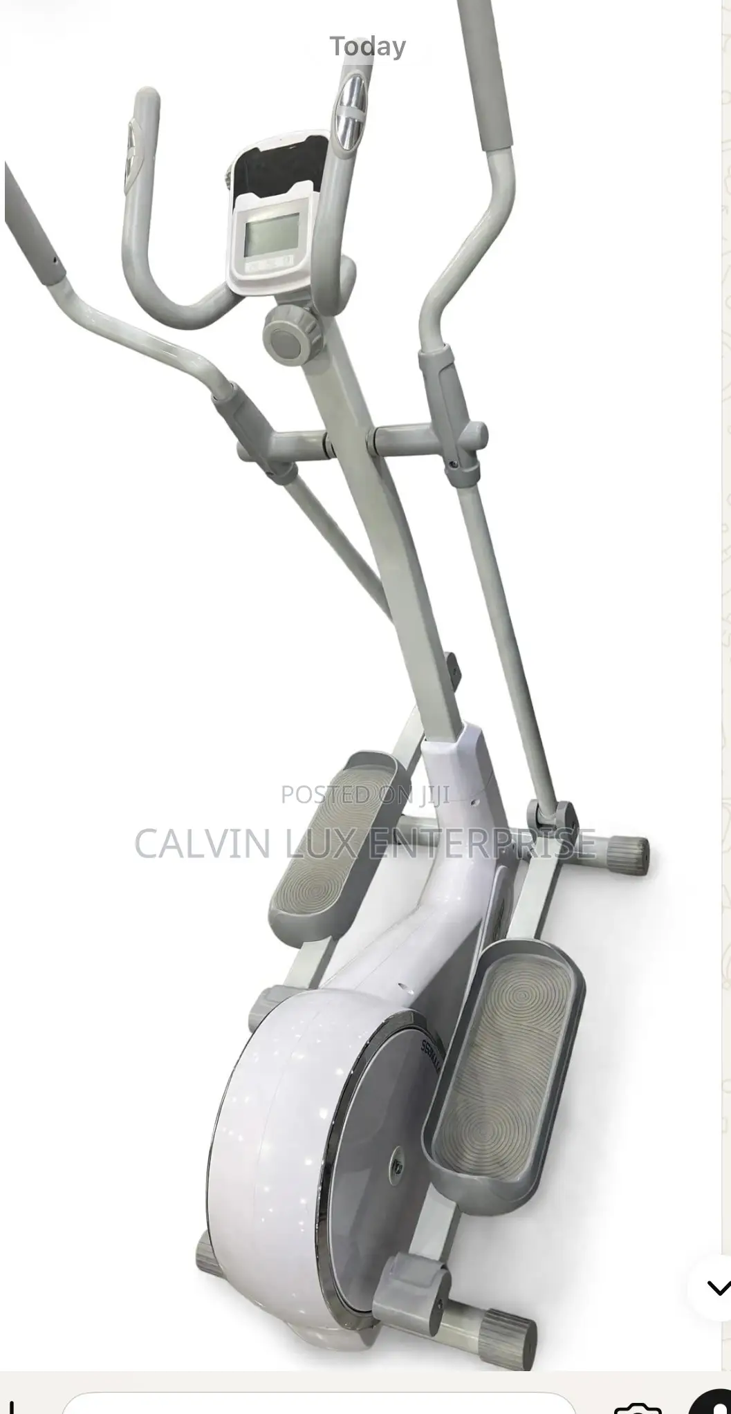 Premium White Elliptical Bike Trainer