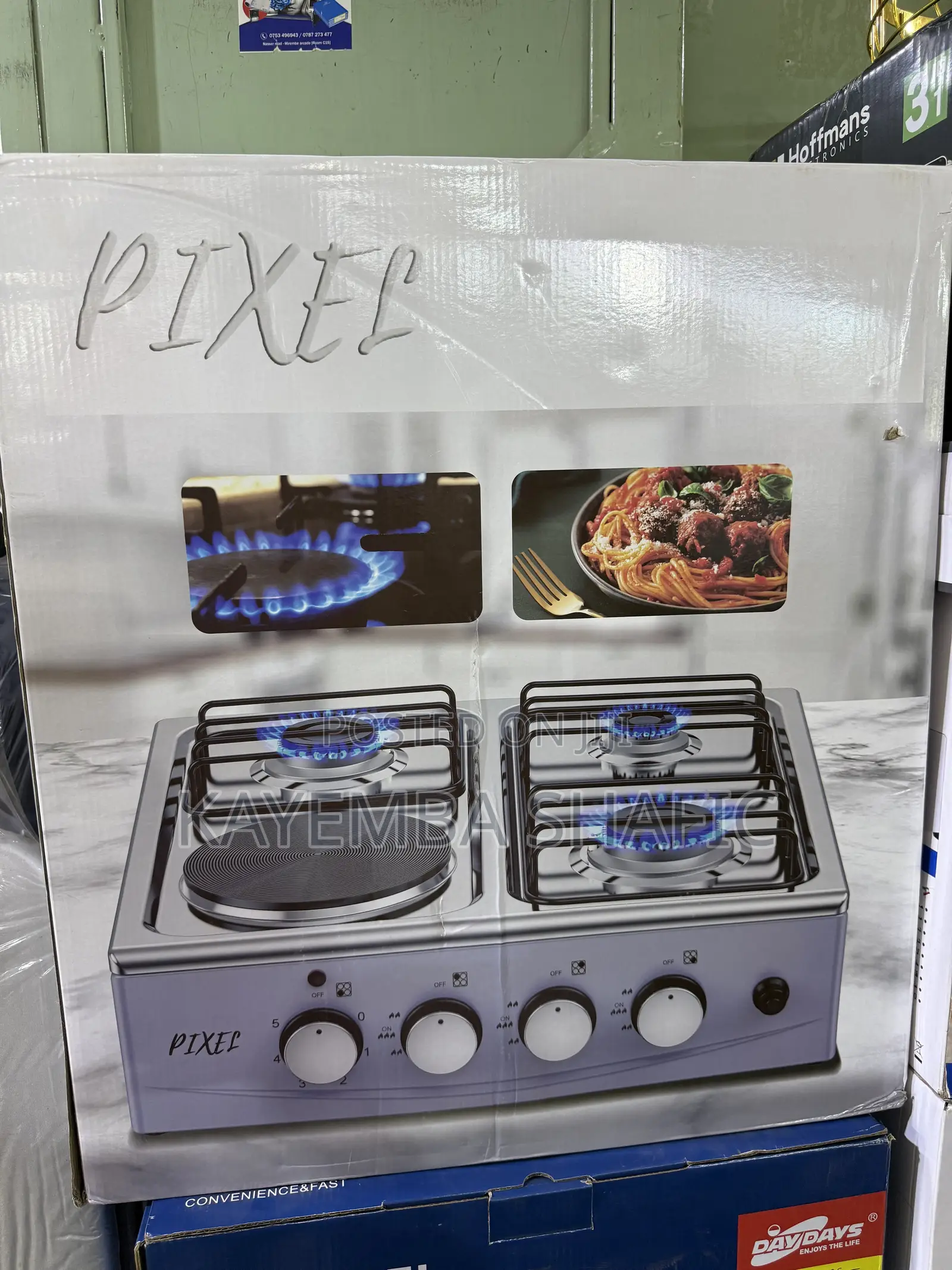 Pixel 3 Gas + 1 Electric Table Top Hybrid Cooker (50x50cm)