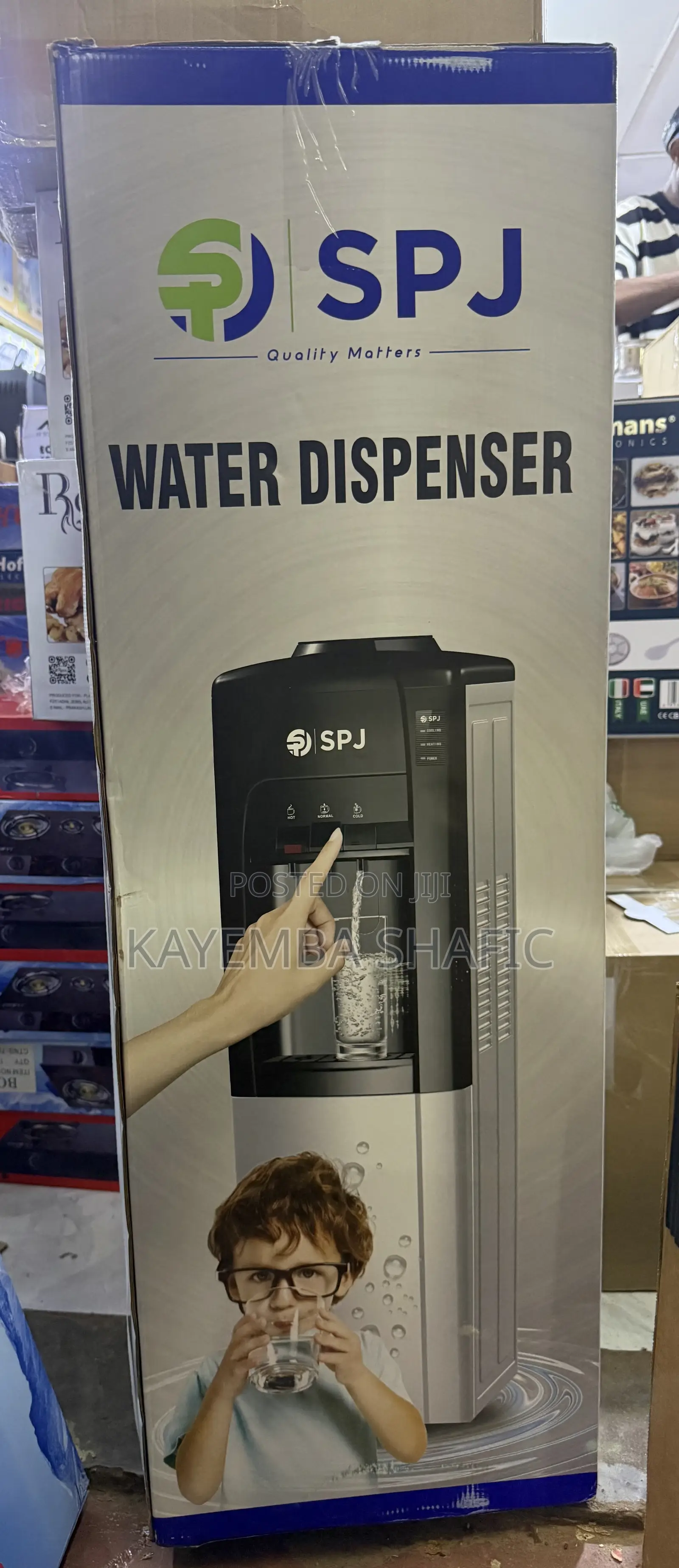 SPJ Top-Load Water Dispenser With Bottom Fridge - 3 Taps