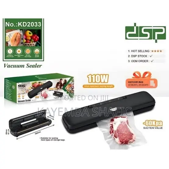 DSP KD2033 Food Vacuum Sealer Machine - 110W Automatic Food Saver