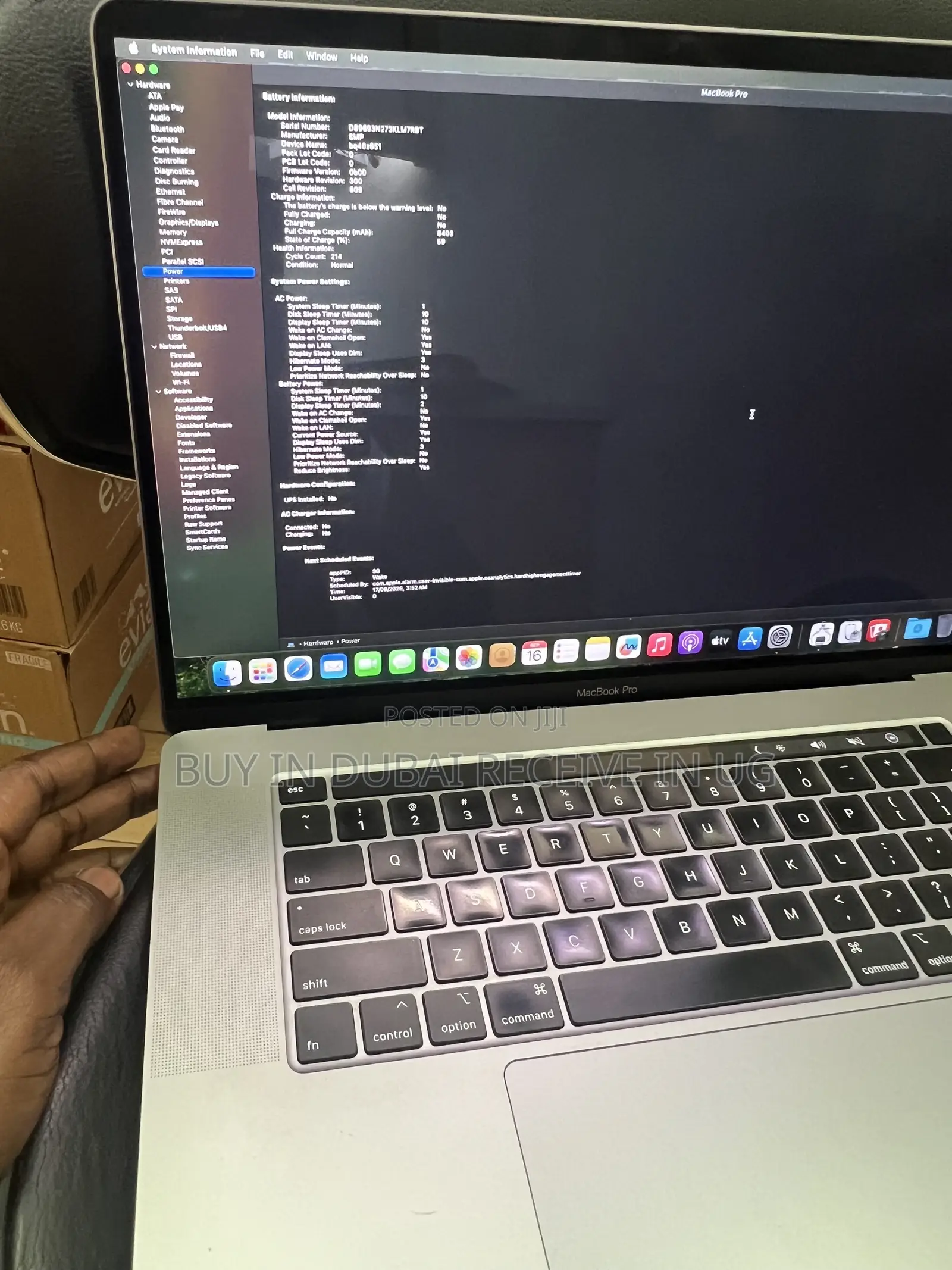 Laptop Apple MacBook Pro 2019 16GB Intel Core i7 SSD 512GB