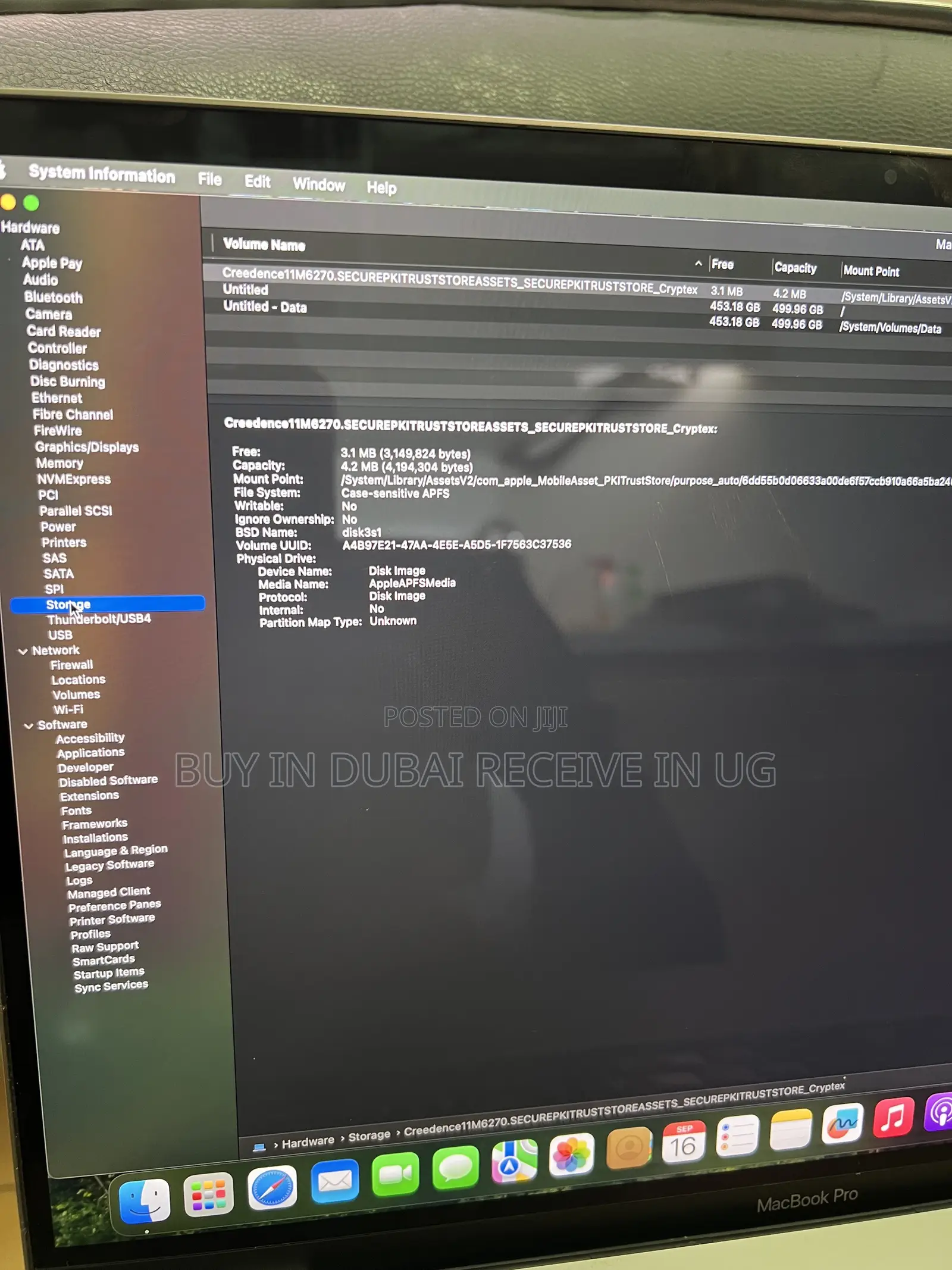 Laptop Apple MacBook Pro 2019 16GB Intel Core i7 SSD 512GB