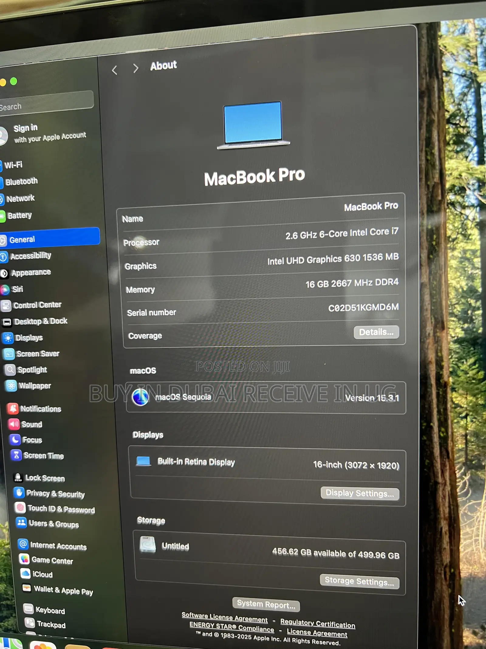 Laptop Apple MacBook Pro 2019 16GB Intel Core i7 SSD 512GB