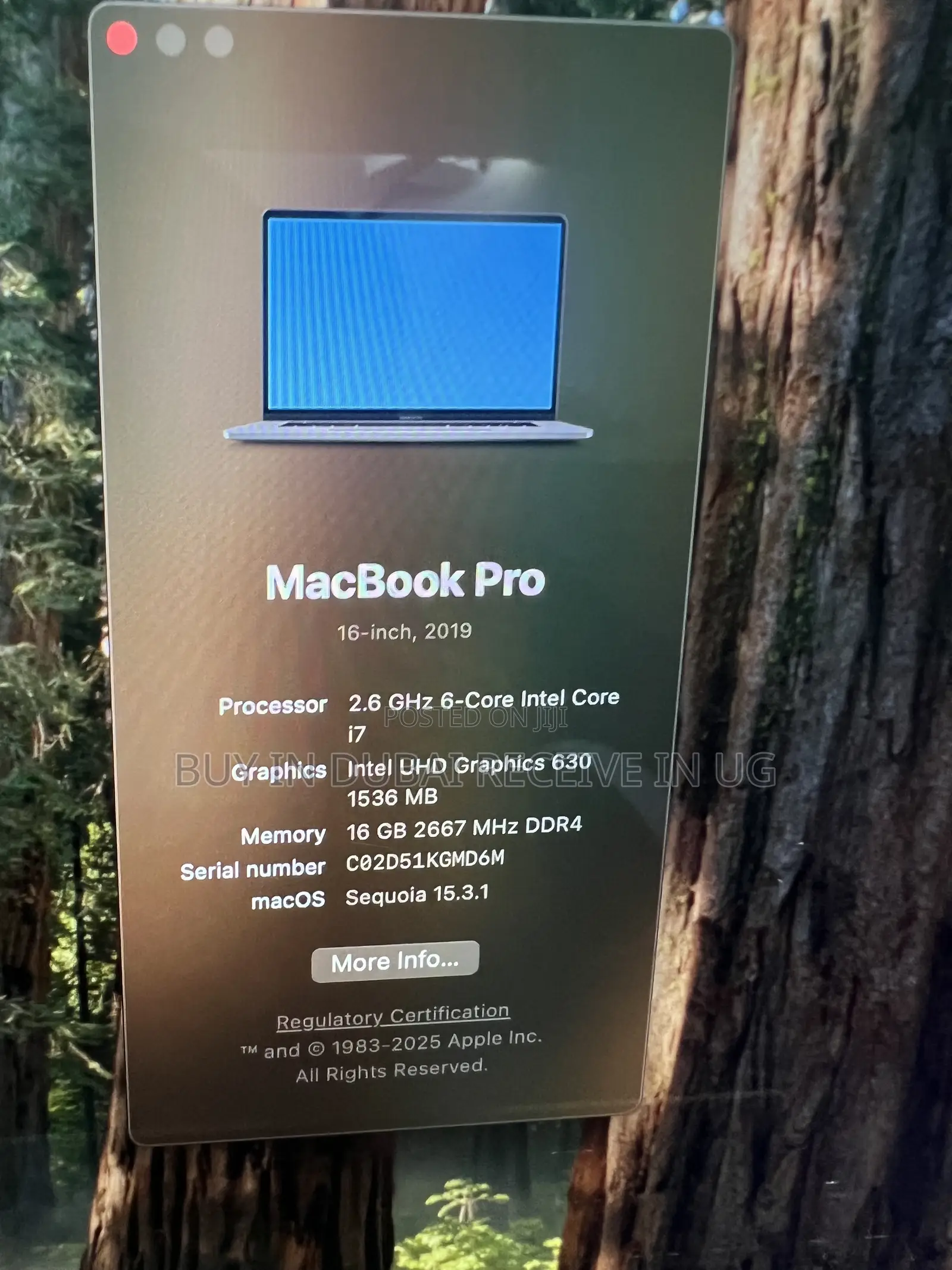 Laptop Apple MacBook Pro 2019 16GB Intel Core i7 SSD 512GB