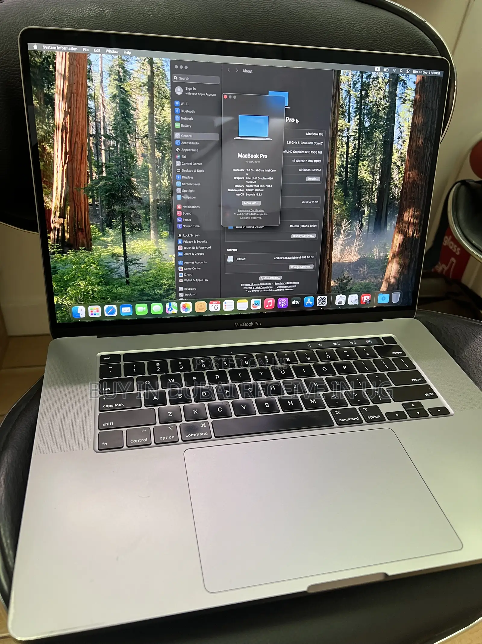 Laptop Apple MacBook Pro 2019 16GB Intel Core i7 SSD 512GB