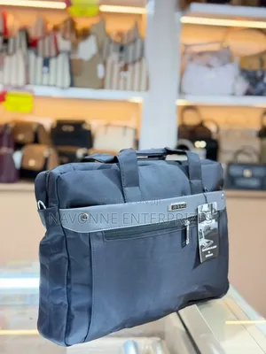 Executive Nylon Laptop Messenger Bag With Front Zipper Pocket