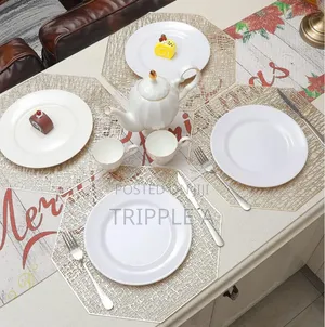 6pcs Gold Octagon Placemats
