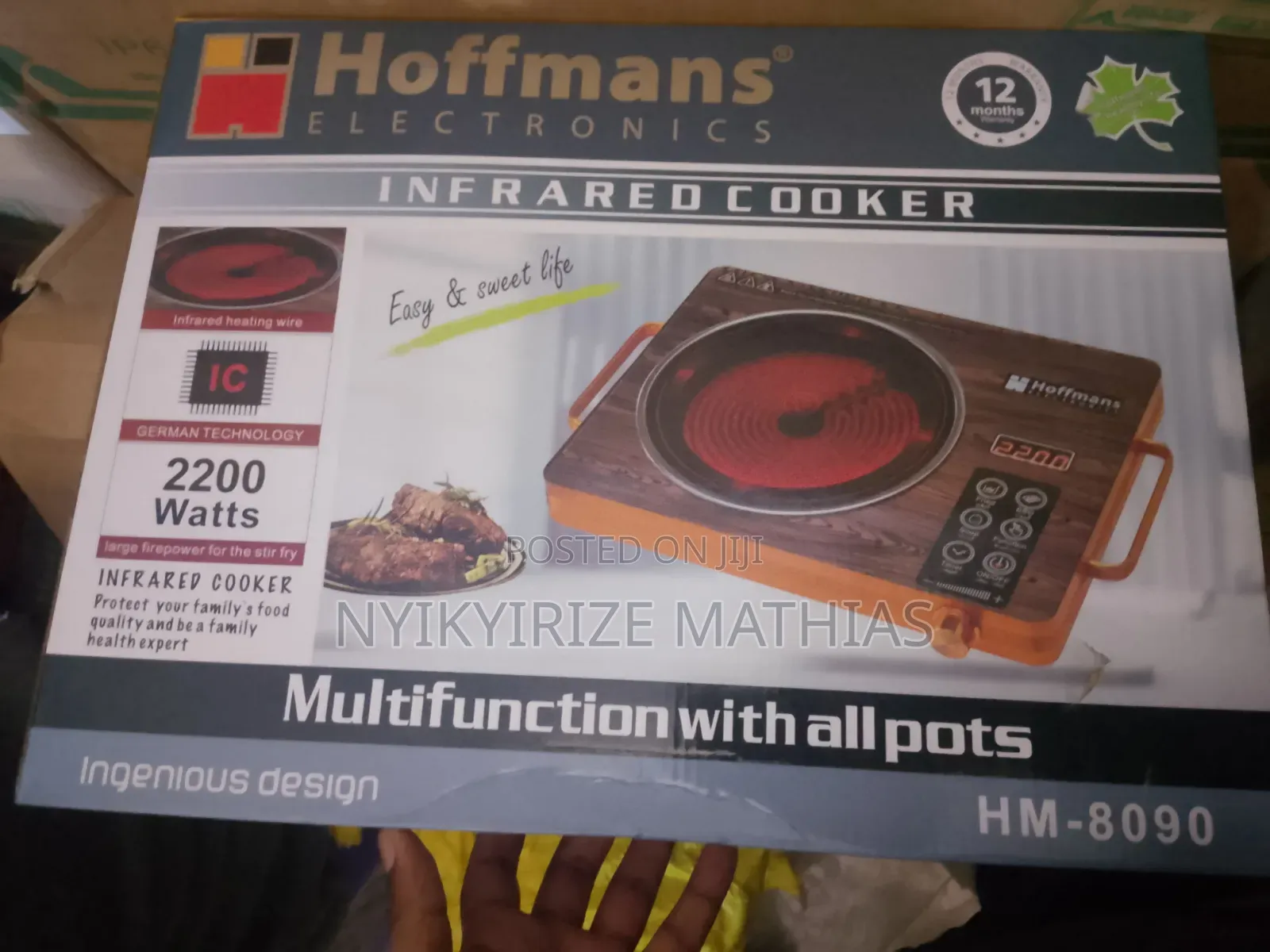 Inflared Cooker 2200 Watts.