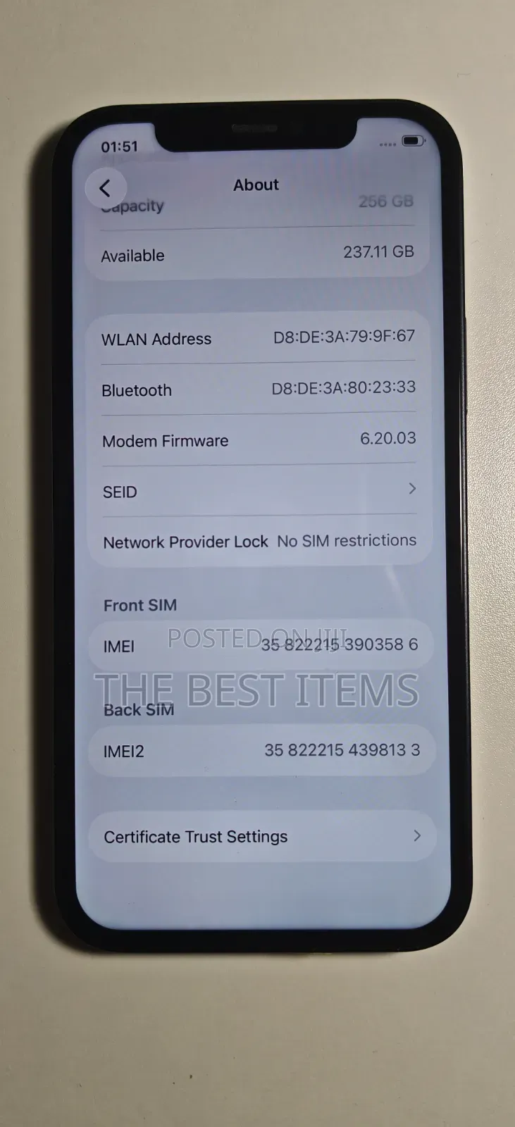 Apple iPhone 12 256 GB Black