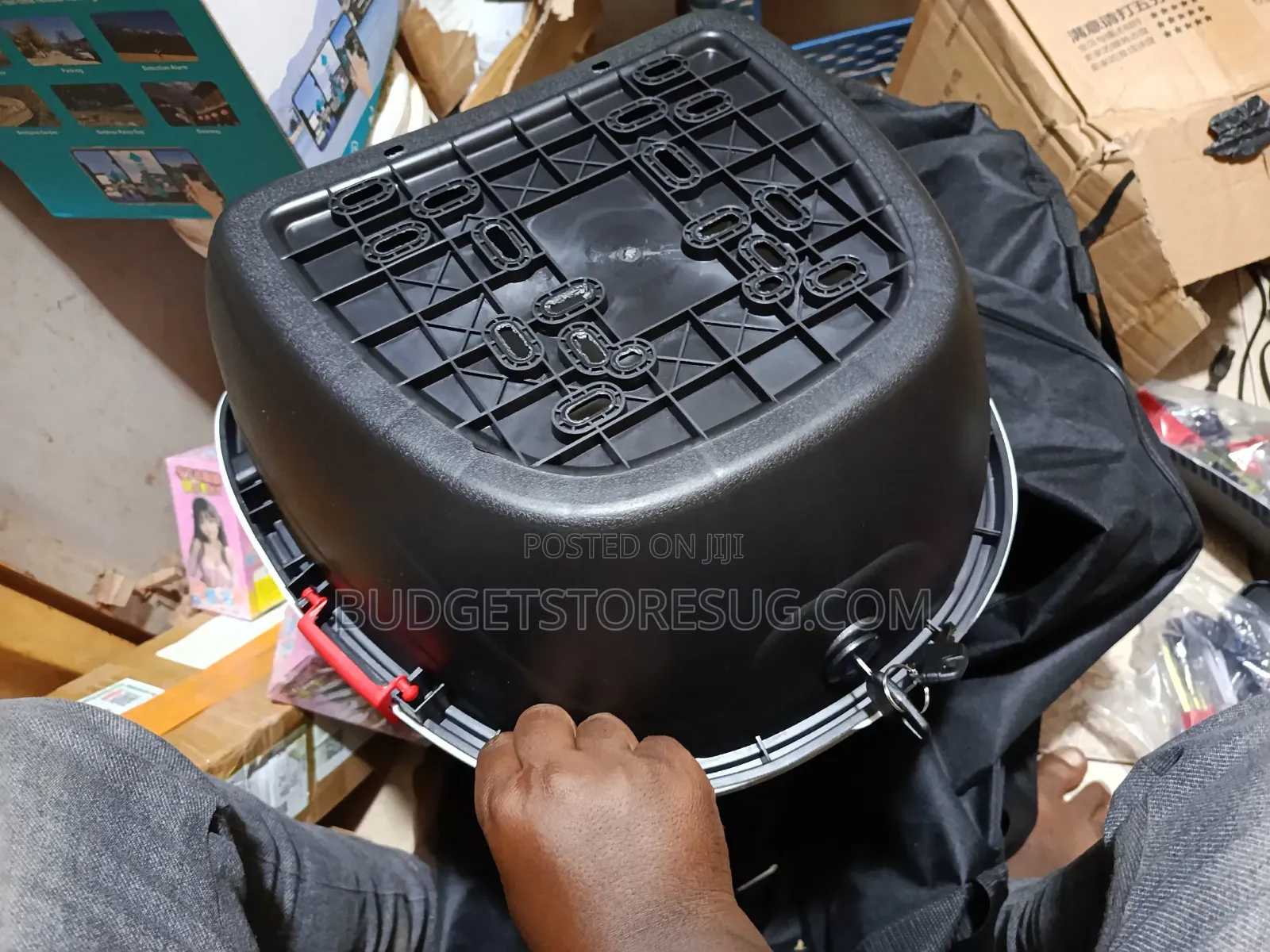 Motorcycle Top Box Helmet Storage Carrier With Keys