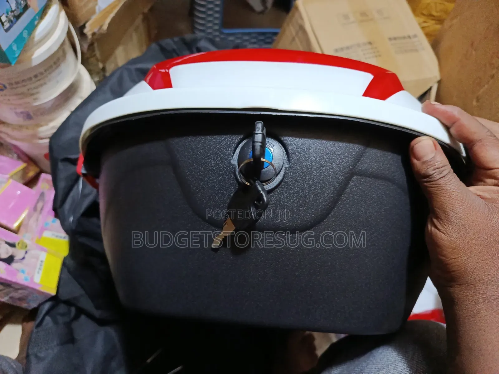 Motorcycle Top Box Storage Carrier With Keys