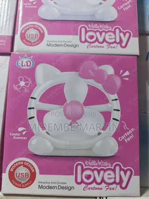 USB Mini Cartoon Fan – Cute Bright Colors, Personal Desktop Fan